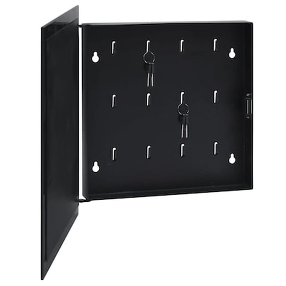 Vidaxl Κλειδοθήκη Με Μαγνητικό Πίνακα Μαύρη 35 X 35 X 5,5 Εκ. image 2