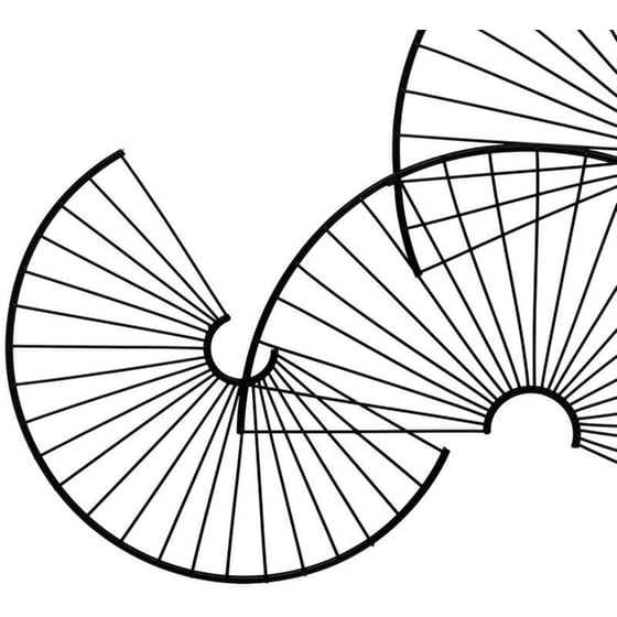 Διακοσμητικό Τοίχου Spitishop A-s Cloe 195257a  Μεταλλικό 77x1x35 cm - Μαύρο image 1