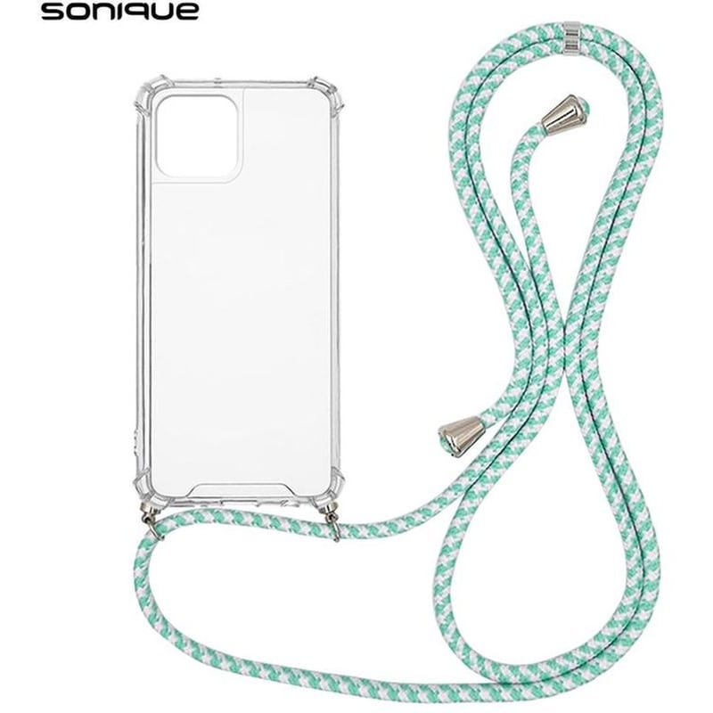 Θήκη Apple iPhone 15 - Sonique Armor Clear Με Κορδόνι - Πολύχρωμο