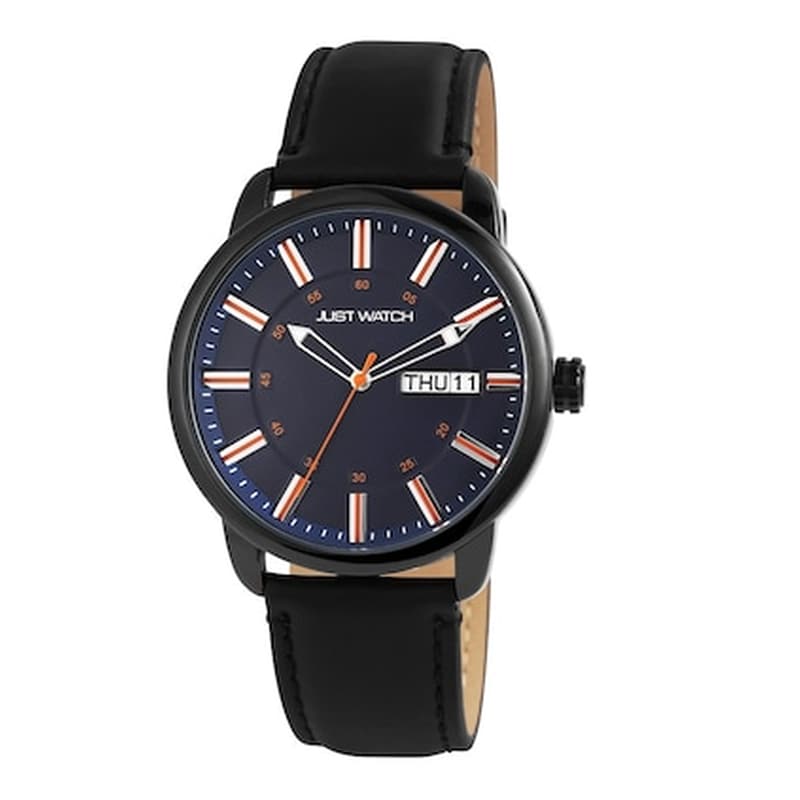 JUST Just Watch Mens Watch With Real Leather Strap Jw20128-002