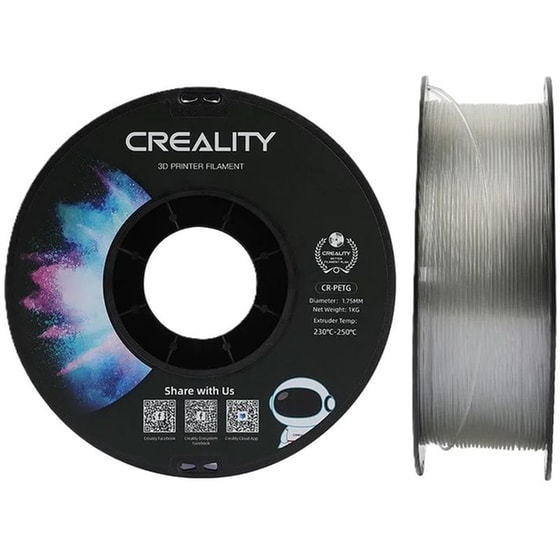 CREALITY Νήμα 3D Εκτυπωτή CR-PETG 1kg 1.75mm - Διάφανο image 0