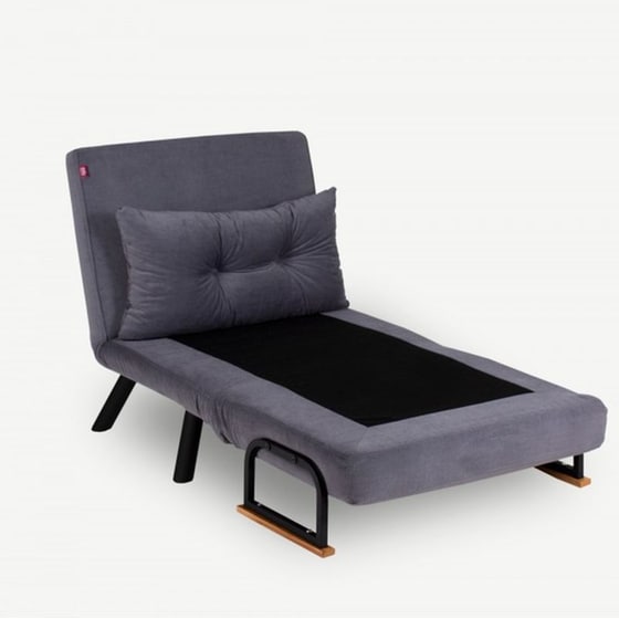 Πολυθρόνα Κρεβάτι 24mall Comfort από Ύφασμα/Μέταλλο 60x78 cm - Γκρι image 2