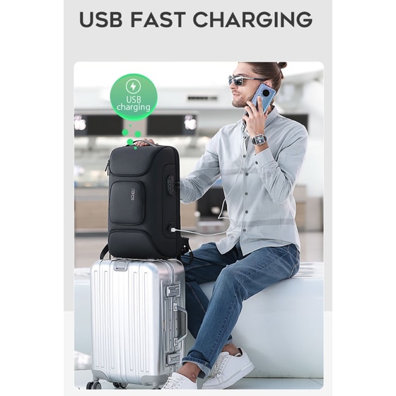 Τσάντα Laptop Bange 7216 Plus 15.6" Αδιάβροχη - Μαύρο image 9