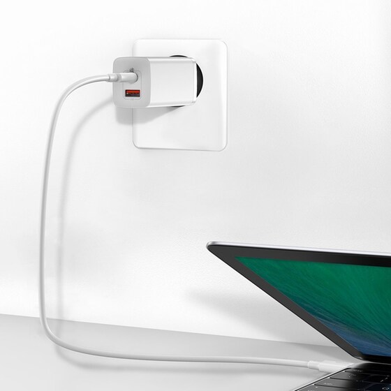 Φορτιστής Πρίζας Baseus GaN2 Lite 2 port Usb-C,Usb 65W - White image 8