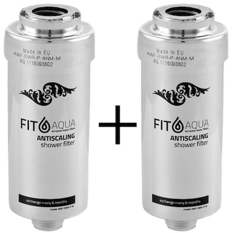 FIT AQUA Φίλτρο Μπάνιου - Ντουζ Inox Fitaqua 1+1