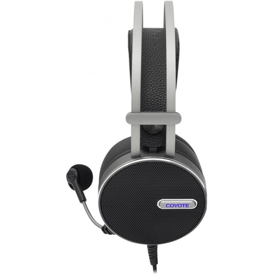 White Shark Coyote Gaming Ενσύρματα Ακουστικά 3.5mm/USB με LED Φωτισμό Μαύρα/Ασημί image 1