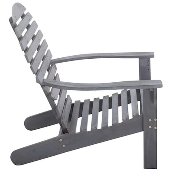 Καρέκλα Vidaxl Adirondack από Μασίφ Ξύλο Ακακίας 69x96x89cm - Γκρι image 4