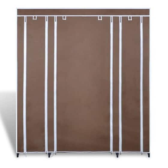 Vidaxl Ντουλάπα Με Ράφια / Σωλήνες Καφέ 45 X 150 X 176 Εκ. Υφασμάτινη image 3