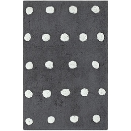 Πατάκι Μπάνιου Kentia Loft Mabel Ορθογώνιο Βαμβακερό 60x90 cm - Σκούρο Γκρι