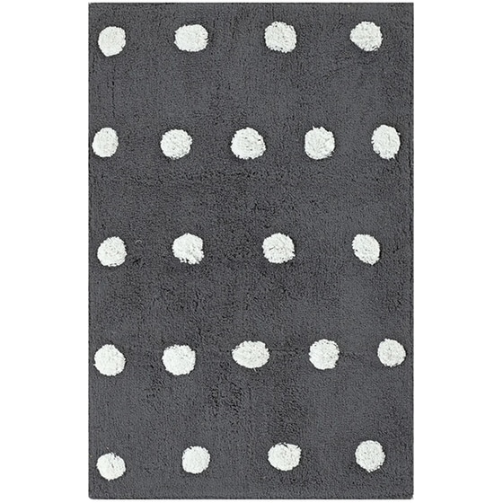 Πατάκι Μπάνιου Kentia Loft Mabel Ορθογώνιο Βαμβακερό 60x90 cm - Σκούρο Γκρι image 0
