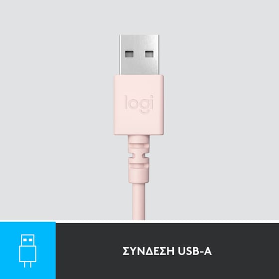 Ακουστικά Headset Logitech H390 με Μικρόφωνο - Ροζ image 6