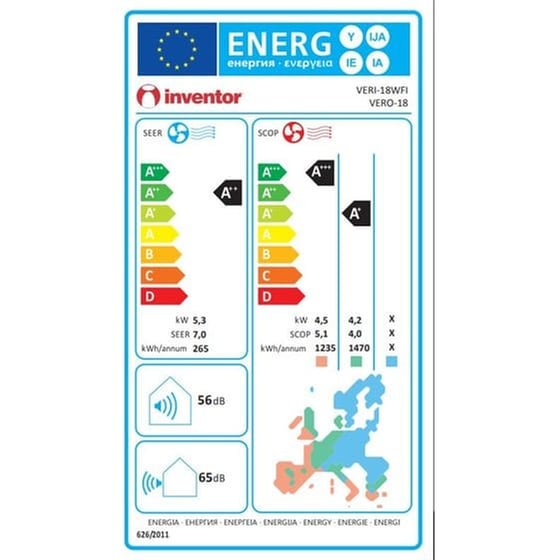INVENTOR Vero VERI-18WFI/VERO-18 Κλιματιστικό Inverter 18.000 BTU A++/A+++ με Ιονιστή & WiFi image 11