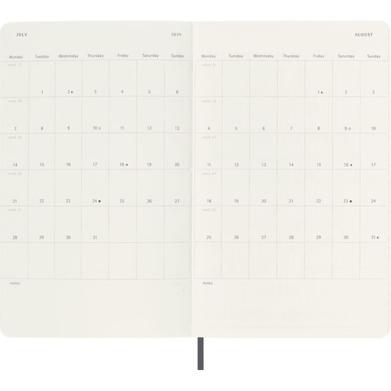 Ημερολόγιο Εβδομαδιαίο Moleskine 2025 12M Large Blue Soft image 5