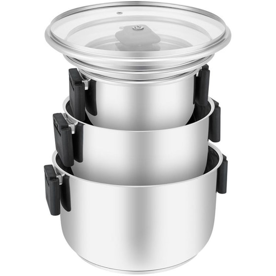 Σετ Κατσαρολάκια RESTO RE92214 6τμχ Inox image 2