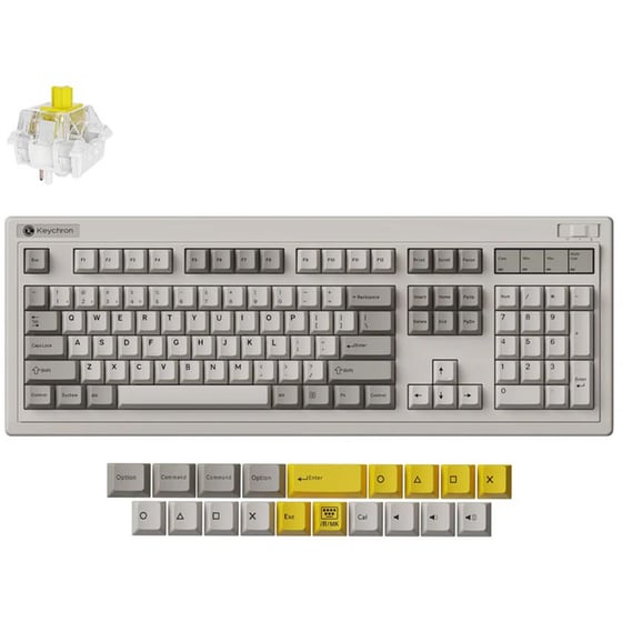 Keychron R6 QMK R6-M1 Ασύρματο Gaming Μηχανικό Πληκτρολόγιο με Red διακόπτες και RGB φωτισμό - Γκρι (US) image 2