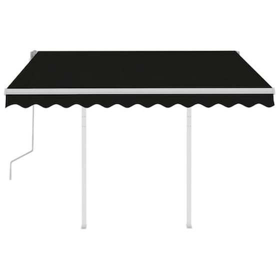 Τέντα Vidaxl Συρόμενη Χειροκίνητη με Στύλους 3x2.5m - Ανθρακί image 3