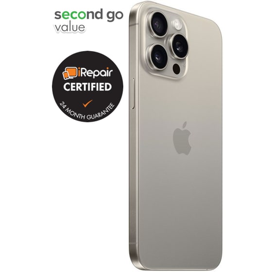 Μεταχειρισμένο Apple iPhone 15 Pro Max 128GB Natural Titanium second go value Certified by iRepair image 1