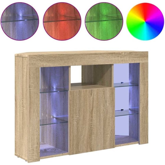 Έπιπλο Τηλεόρασης VidaXL Γωνιακό με LED 100 x 40 x 68 cm - Sonoma Δρυς image 1