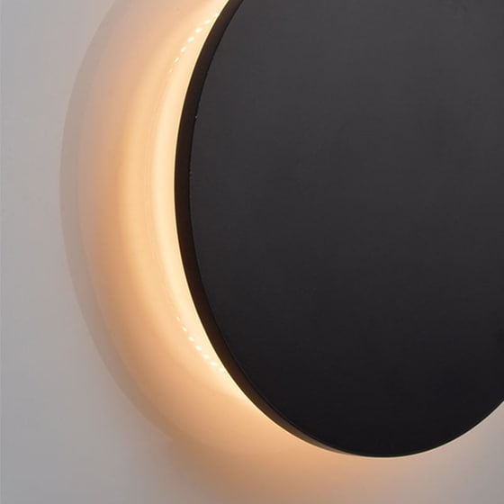 Απλίκα Τοίχου Led Aca Eclipse Zm1710ledwb Ξύλινη 22x3.8x22 cm - Μαύρη image 1