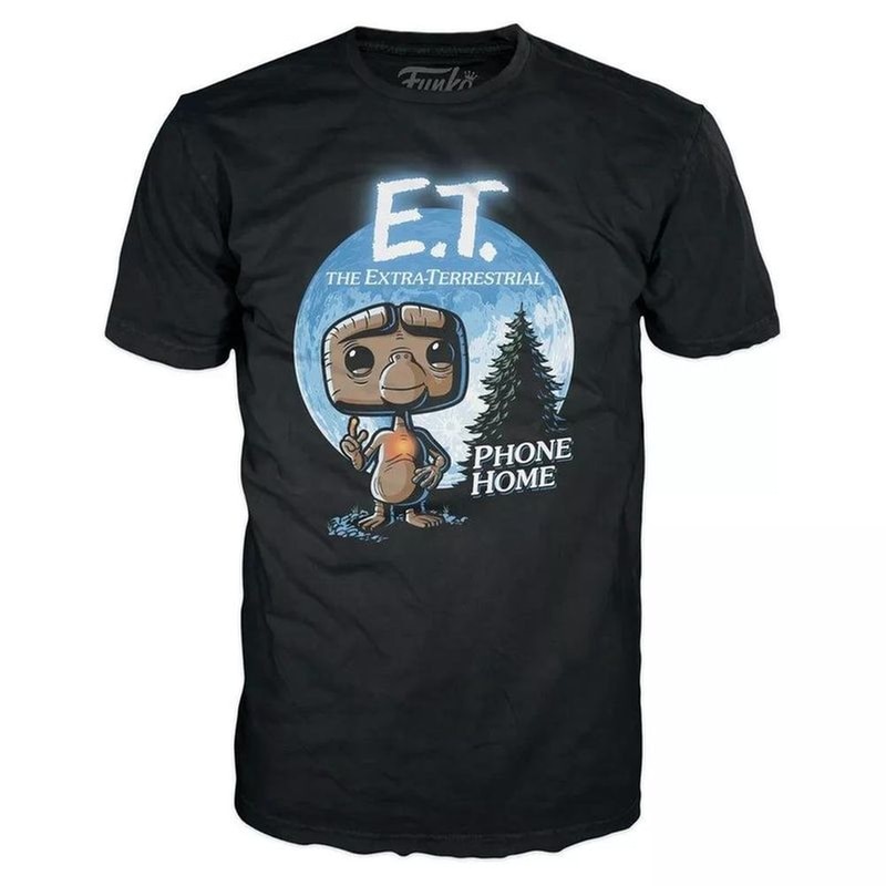 FUNKO Funko Pop! Tee: E.T. - Phone Home Μαύρο T-Shirt (M)