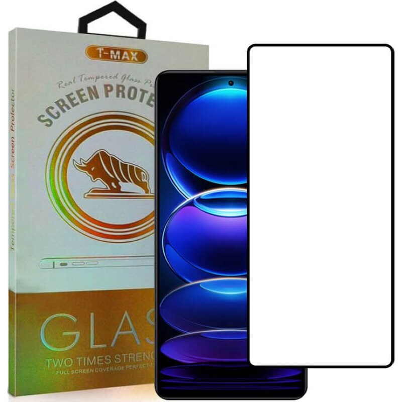 T-MAX Προστατευτικό οθόνης Xiaomi Redmi Note 12 Pro Plus - T-Max Premium 3D Tempered Glass Full Glue Fluid Despensing 0.2mm 9H