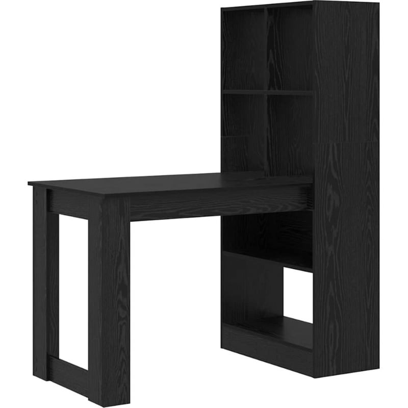 Γραφείο VidaXL από Επεξεργασμένο Ξύλο 122x67x145 cm - Μαύρη Οξιά