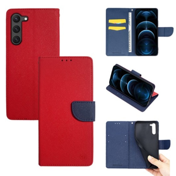 Θήκη  Samsung Galaxy S23 Plus - Sonique Trend Book - Κόκκινο / Σκούρο Μπλε image 0