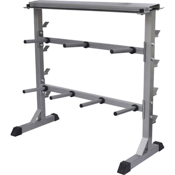 Βάση για Δίσκους Βαρών Φ25 και 4 Μπάρες Βαρών VidaXL 90369 Επιδαπέδια 100x49x95 cm image 0