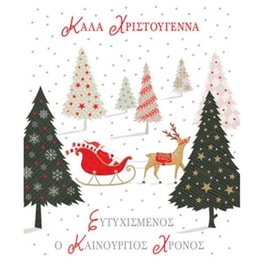 Ευχετήρια Κάρτα Bright Xmas Santa 17 x 12 cm