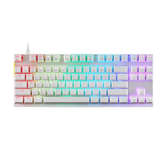 Motospeed K82 Gaming Μηχανικό Ενσύρματο Πληκτρολόγιο RGB Λευκό (US) image 1