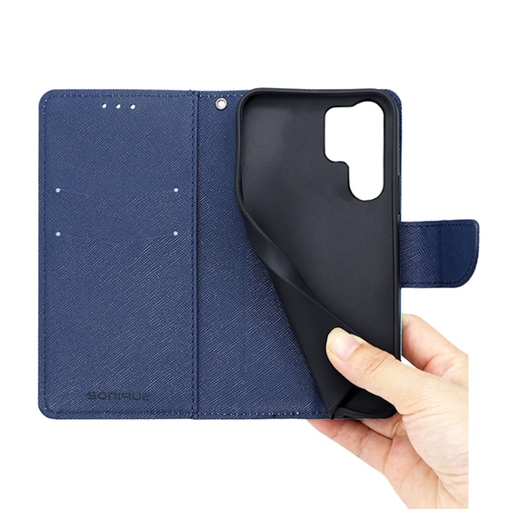 Θήκη Samsung Galaxy S23 Ultra - Sonique Trend Book - Βεραμάν / Σκούρο Μπλε image 3