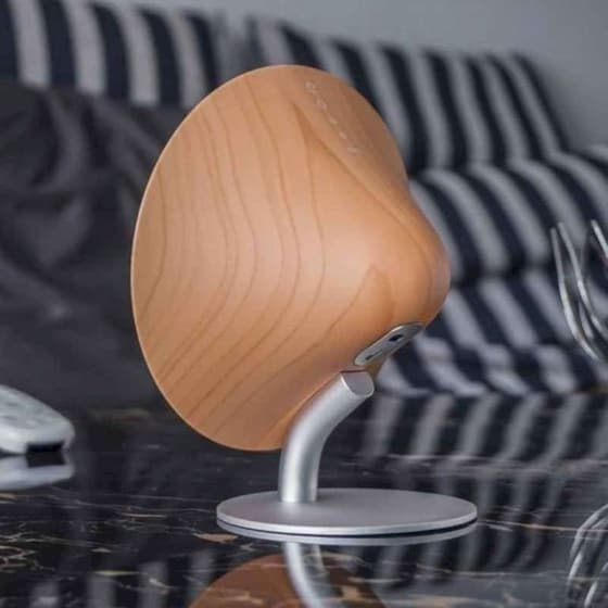 Mini Halo One Beach Wood Φορητό Ηχείο 5W - Ασημί/ Ανοιχτό Καφέ image 4