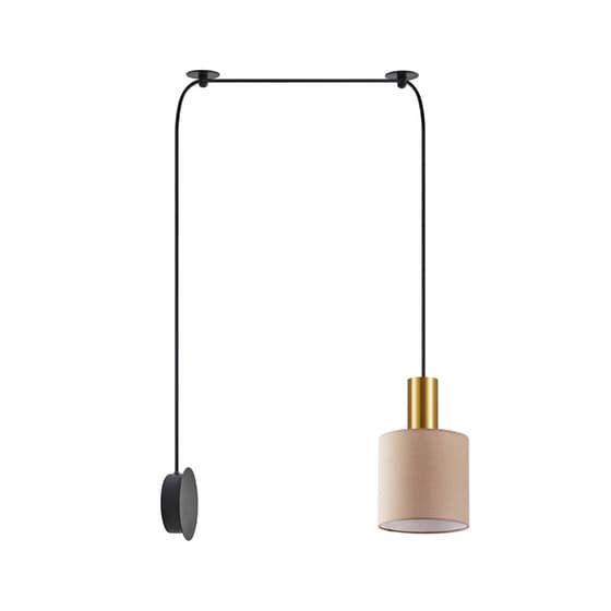 Απλίκα Τοίχου Homelighting 77-8826 Μεταλλική Φ14x14 cm - Χρυσή/Μπεζ image 0