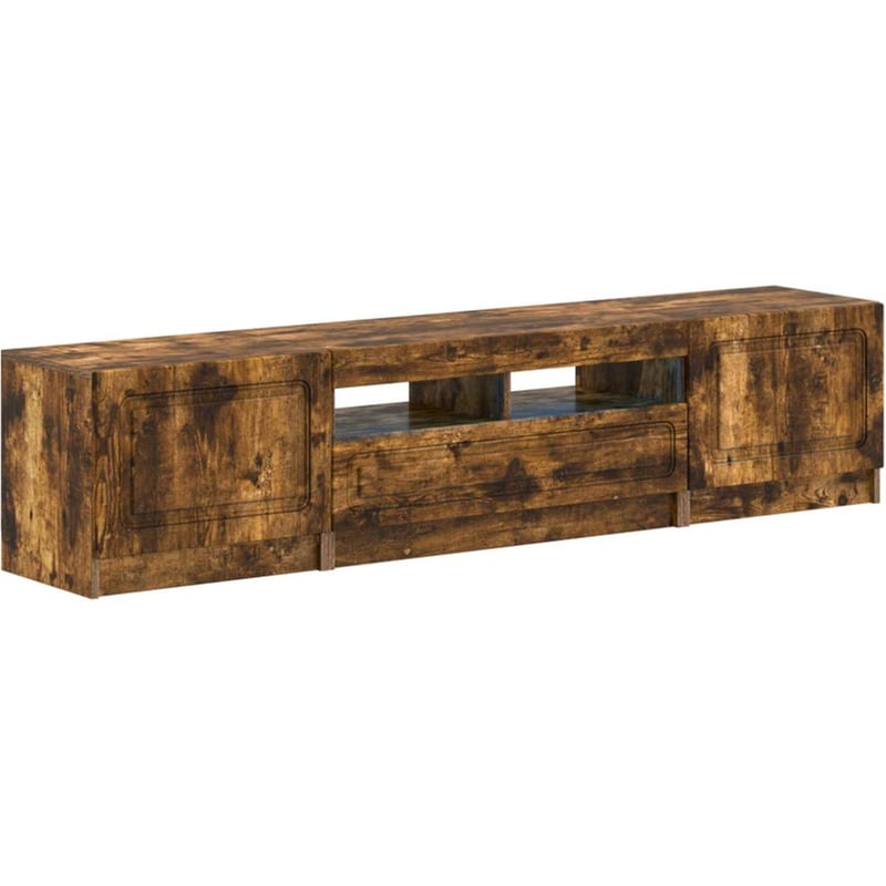 Έπιπλο Τηλεόρασης VidaXL UTRECHT με LED 3 τμχ 179 x 35 x 40 cm - Καπνιστή Δρυς