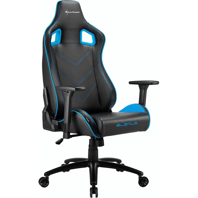 Gaming Καρέλα Sharkoon Elbrus 2 από Τεχνητό Δέρμα - Μαύρο/Μπλε