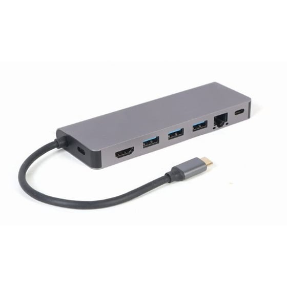 Cablexpert A-CM-COMBO5-05 USB Hub 5 σε 1 USB-C - Ασημί image 1