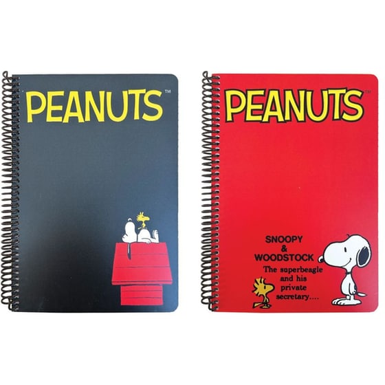 Τετράδιο Σπιράλ&nbsp;2Θ.&nbsp;70Φ.&nbsp;Peanuts&nbsp;Μαύρο - Κόκκινο (1 Τεμάχιο) - Τυχαία Επιλογή image 0