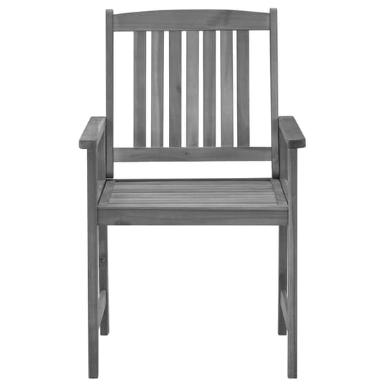 Σετ Καρέκλες Κήπου VidaXL Μασίφ Ξύλο Ακακίας με Μαξιλάρια 4 τμχ - Γκρι/Μπλε ρουά image 4