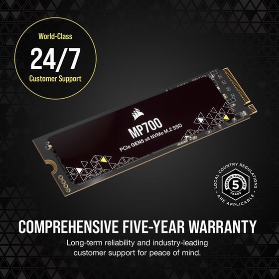 Εσωτερικός Σκληρός Δίσκος SSD Corsair MP700 1TB M.2 NVMe PCI Express 5.0 image 8
