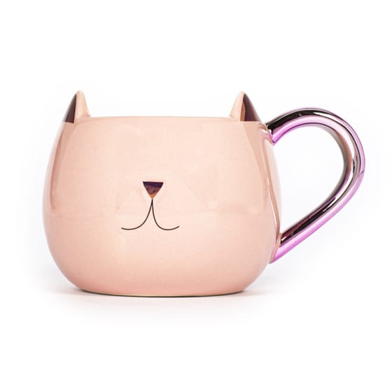 Κούπα Posh+Pop Κεραμική Rose Gold Cat image 0