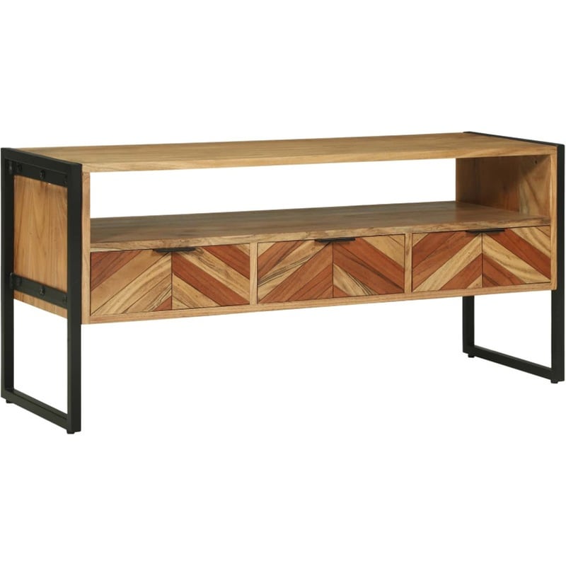 Έπιπλο Τηλεόρασης VidaXL 100 x 35 x 50 cm - Καφέ Μασίφ Ξύλο Ακακίας