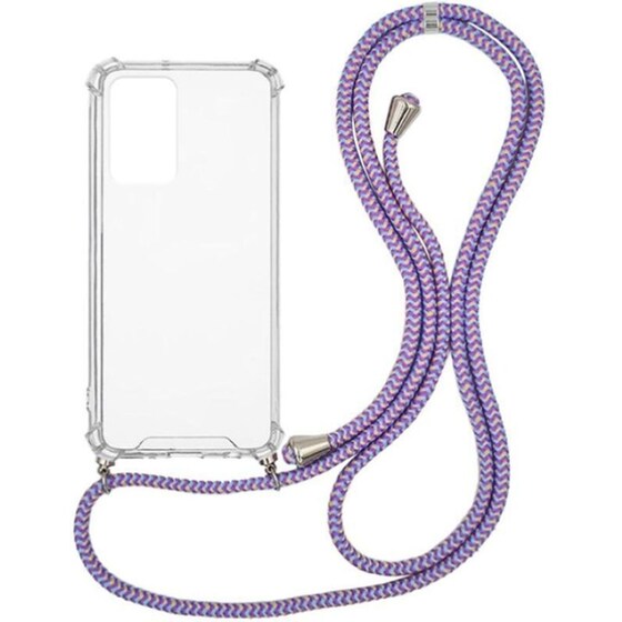 Θήκη Xiaomi Redmi Note 11S - Sonique Armor Clear Με Κορδόνι  - Λιλά image 0