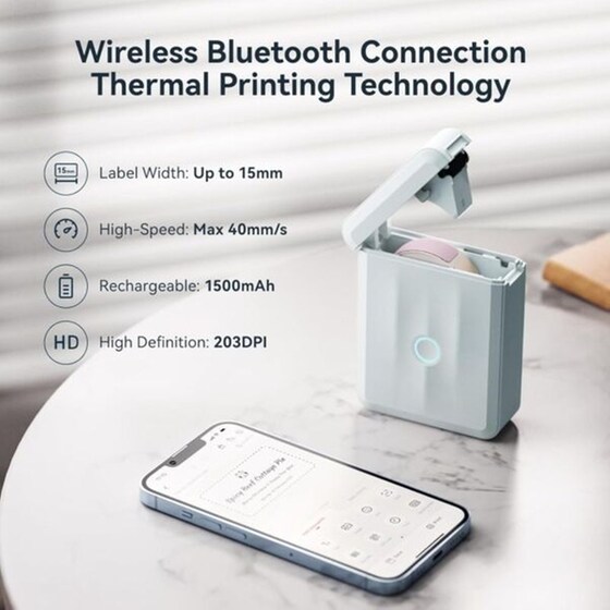 NIIMBOT Thermal D110-M-B Blue Θερμικός Εκτυπωτής image 8