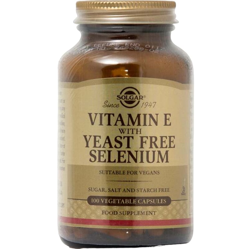 Solgar Vitamin E With Yeast Free Selenium - 100 κάψουλες