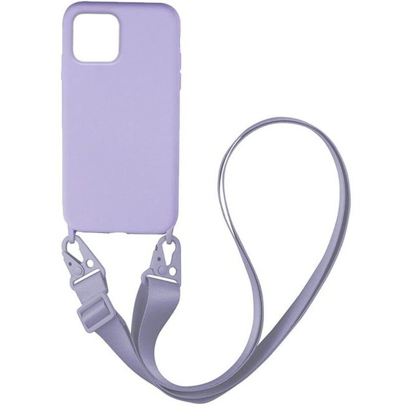 Θήκη Apple iPhone 13 Mini - Sonique Carryhang Liquid Silicone Strap - Λιλά