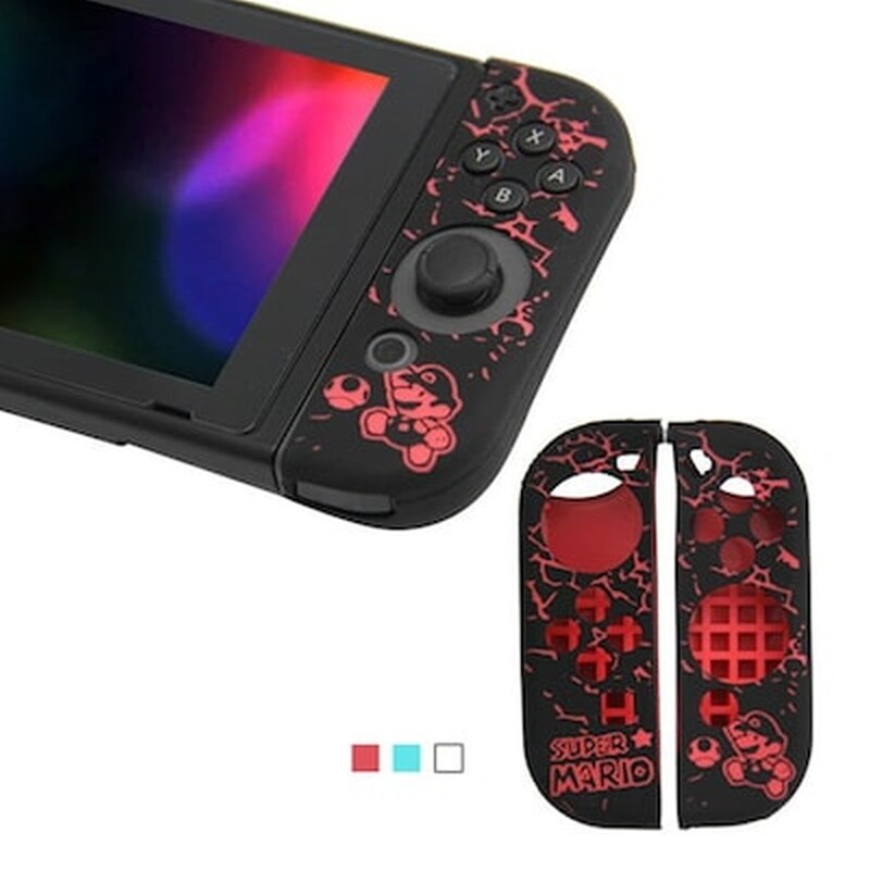 OEM Silicone Case Skin Mario Red Κάλυμμα Σιλικόνης Χειριστηρίου - Nintendo Switch Joy Con Controller