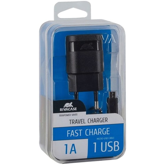 Φορτιστής Πρίζας Rivacase VA4111BD1 USB, Micro USB - Μαύρο image 1