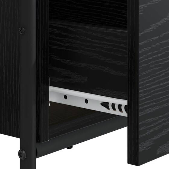Γραφείο VidaXL με Αποθηκευτικό Χώρο 145x50x75 cm - Μαύρη Δρυς image 4