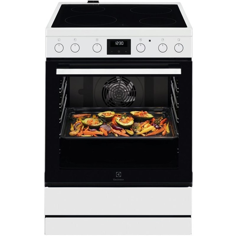 ELECTROLUX LKR64022MW 73 Lt Λευκό Ηλεκτρική Κουζίνα Κεραμική