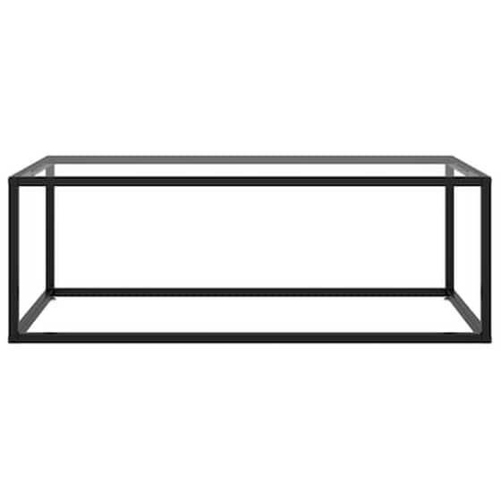 Τραπεζάκι Σαλονιού VidaXL από Ψημένο Γυαλί 100x50x35cm - Μαύρο image 2